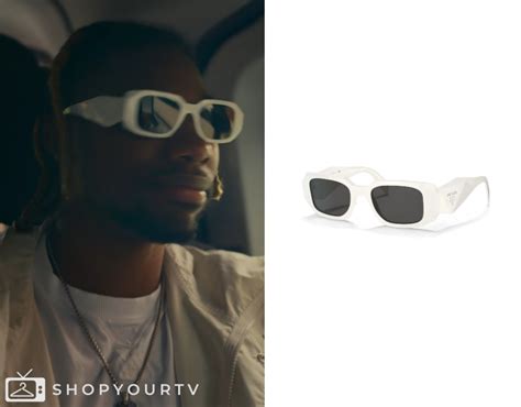 noah beck prada sunglasses|Sprint: Season 2 Episode 1 Noah's White Sunglasses.